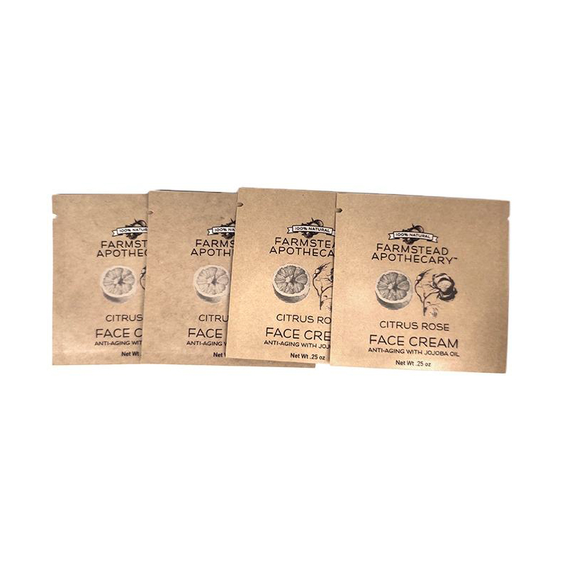 Kleine Beutelbeutel aus Kraftpapier und Aluminiumfolie (3-seitig versiegelt)